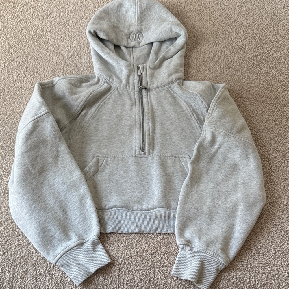 Scuba half zip crop hoodie XS/s